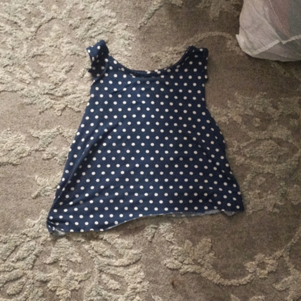 A navy blue cropped tank top